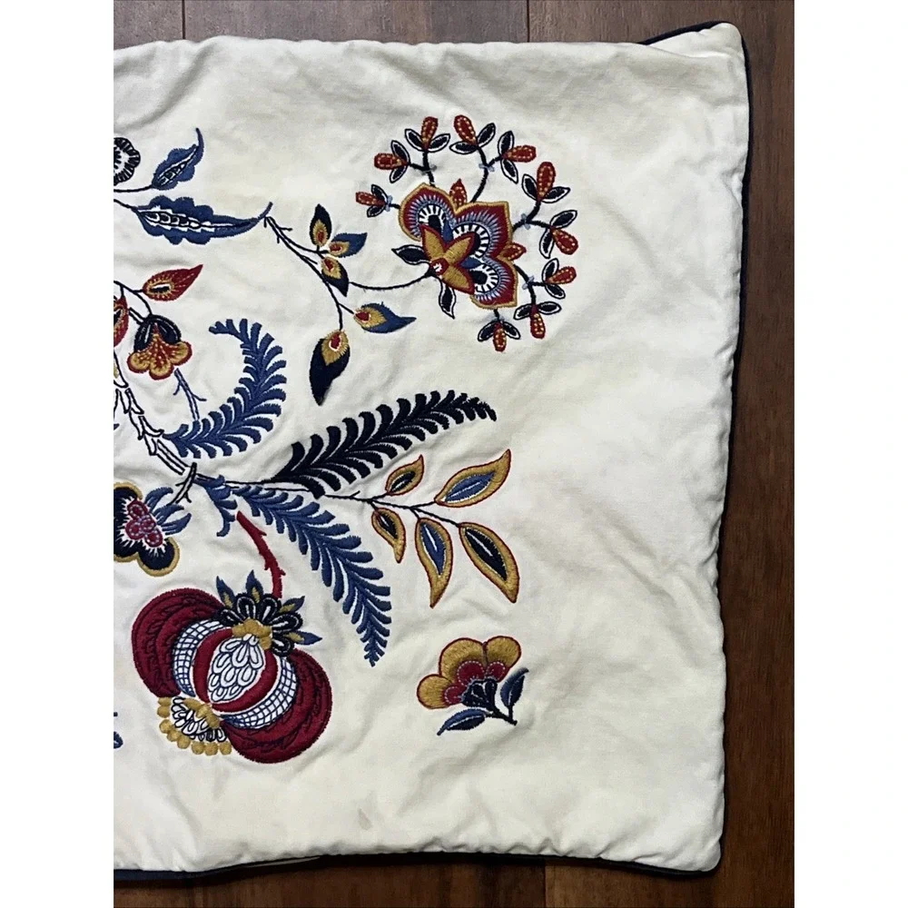 Vintage IKEA Alvine Floral 4 Button Pillow Cover Sweden Emboidered 16 x 24